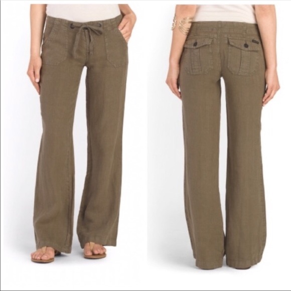 Sanctuary Pants - Sanctuary Beachcomber 100% Linen Pants in Gray